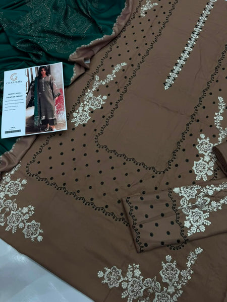 Dhanak 3PC – Heavy Embroidered Collection