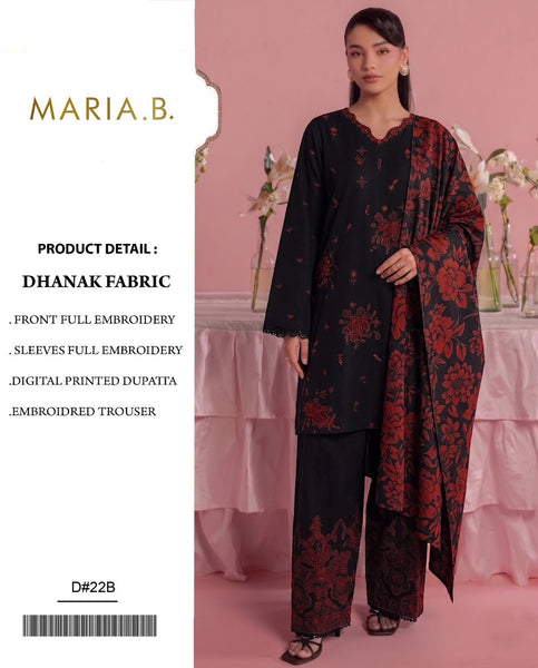 Dhanak 3PC – Heavy Embroidered Collection