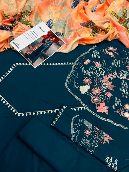 Dhanak 3PC – Heavy Embroidered Collection
