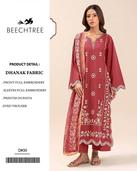 Dhanak 3PC – Heavy Embroidered Collection