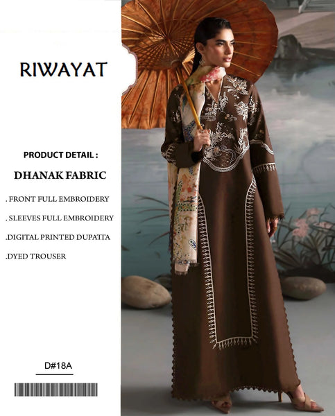 Dhanak 3PC – Heavy Embroidered Collection