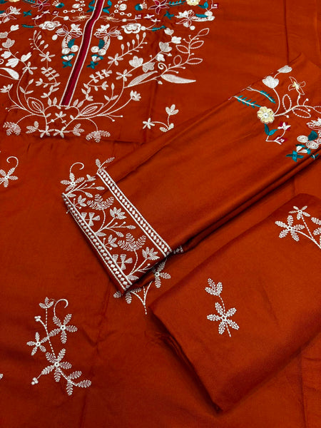 Dhanak 3PC – Heavy Embroidered Collection